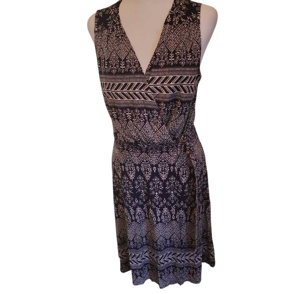 Tory Burch Rochelle Wrap Dress Purple sz S